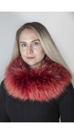 Light red Finnraccoon  fur neck warmer